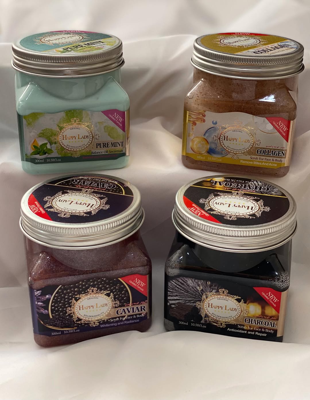 اسکراب بدن با ترکیب نعناع، زغال، کلاژن و خاویار